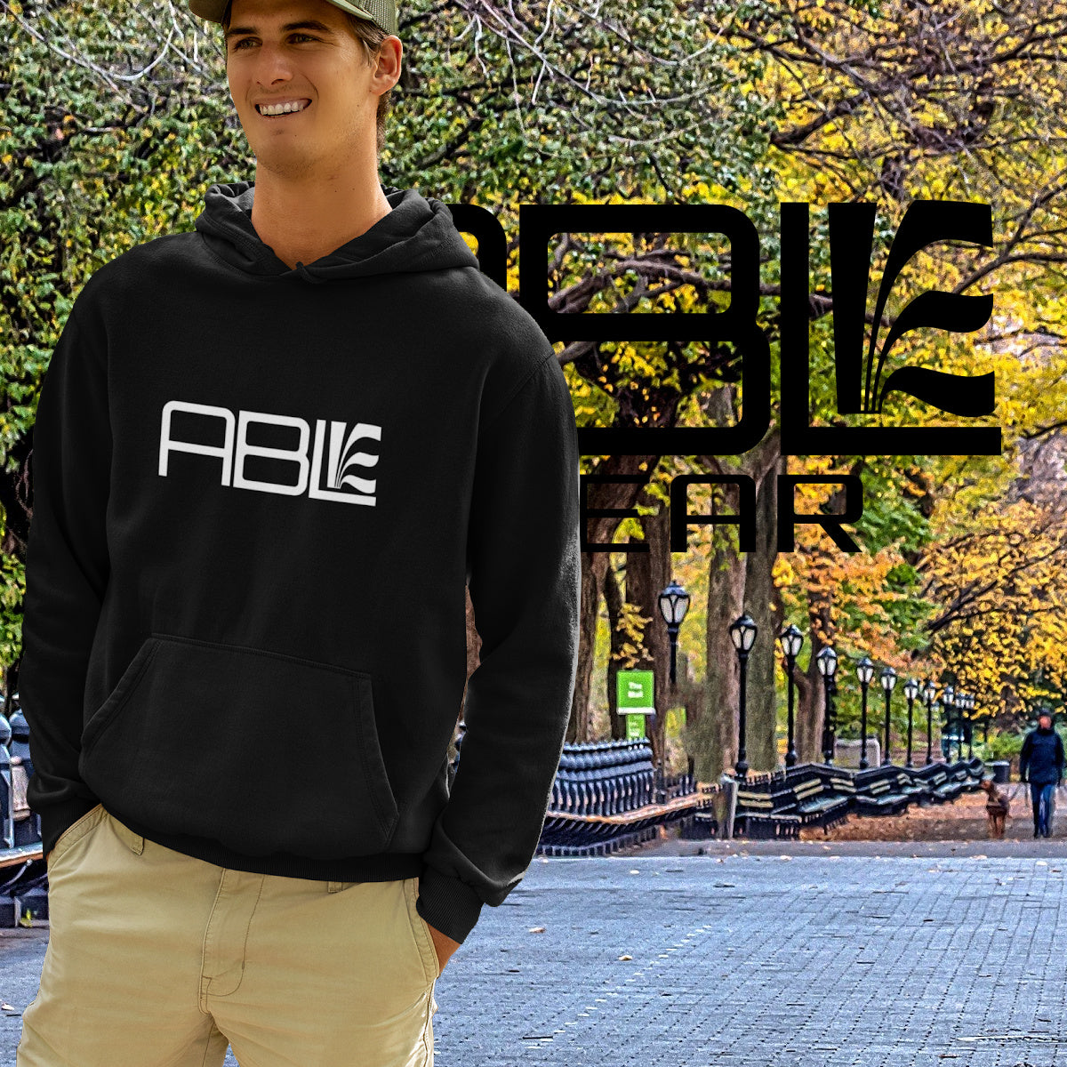 ABLE Hoodie  White lettering