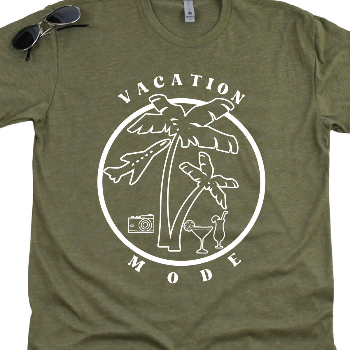 Symbols of Vacation-White Lettering