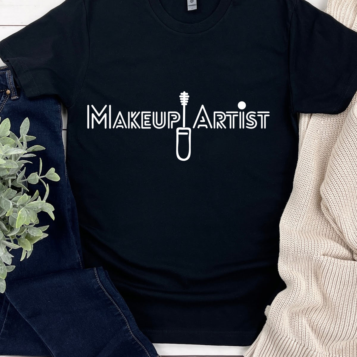 Makeup Artist with Mascara Wand