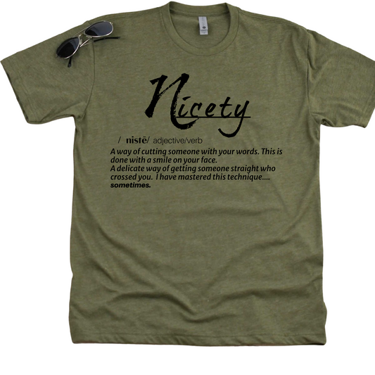 Nicety Definition T-Shirt Black Lettering